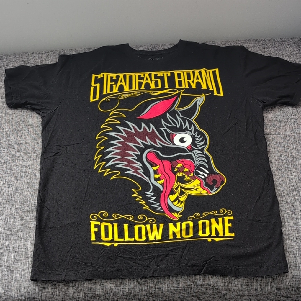 Men's Steadfast Brand Black Graphic T-Shirt